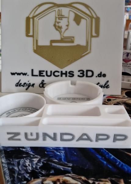 Geschenkset für jeden Zündapp Fahrer , Bier-Zigaretten-Feuerzeug-Streichholz- und Handyhalter in einem - Weiß/Silber